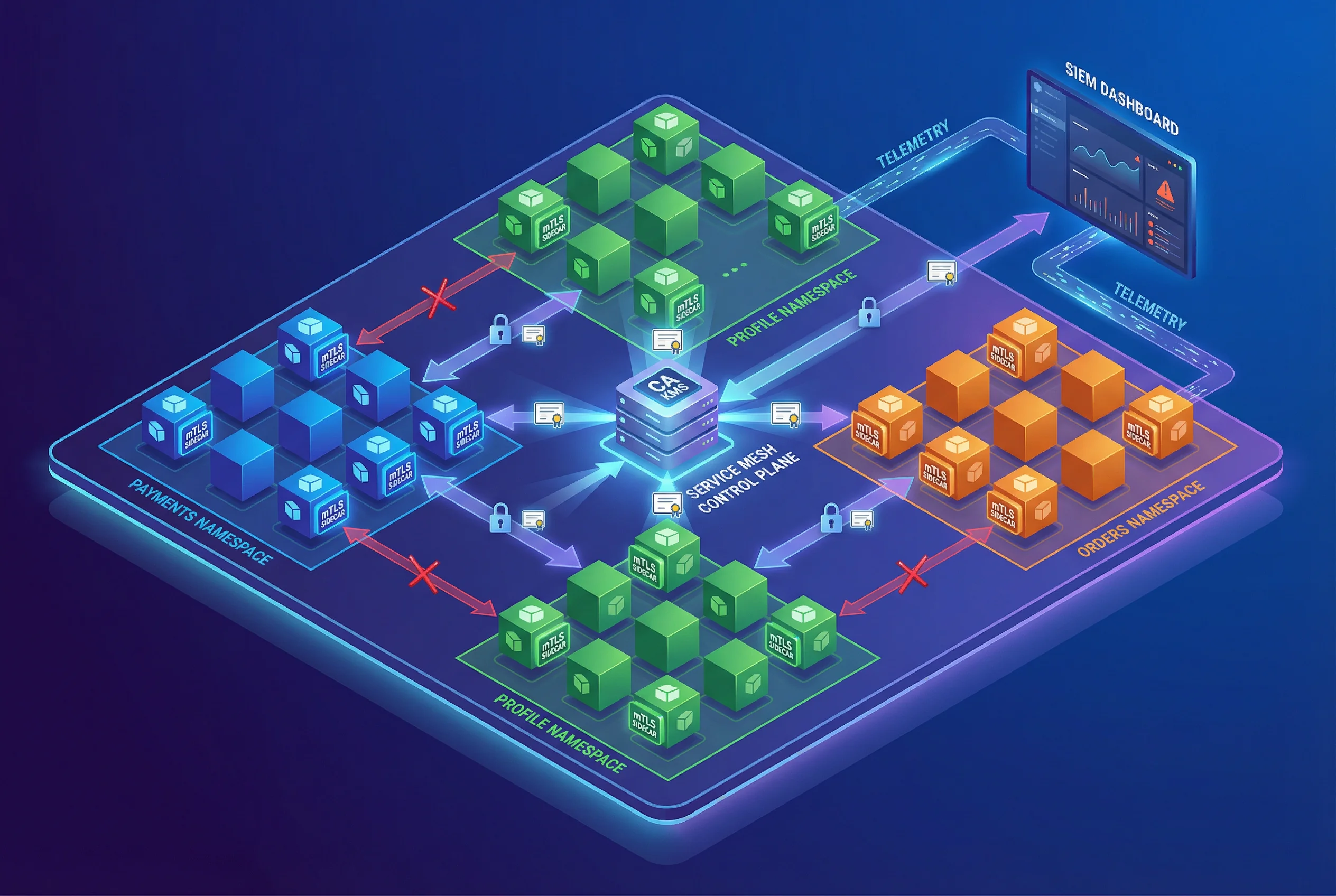Scenario B: Microservices mTLS East-West Traffic