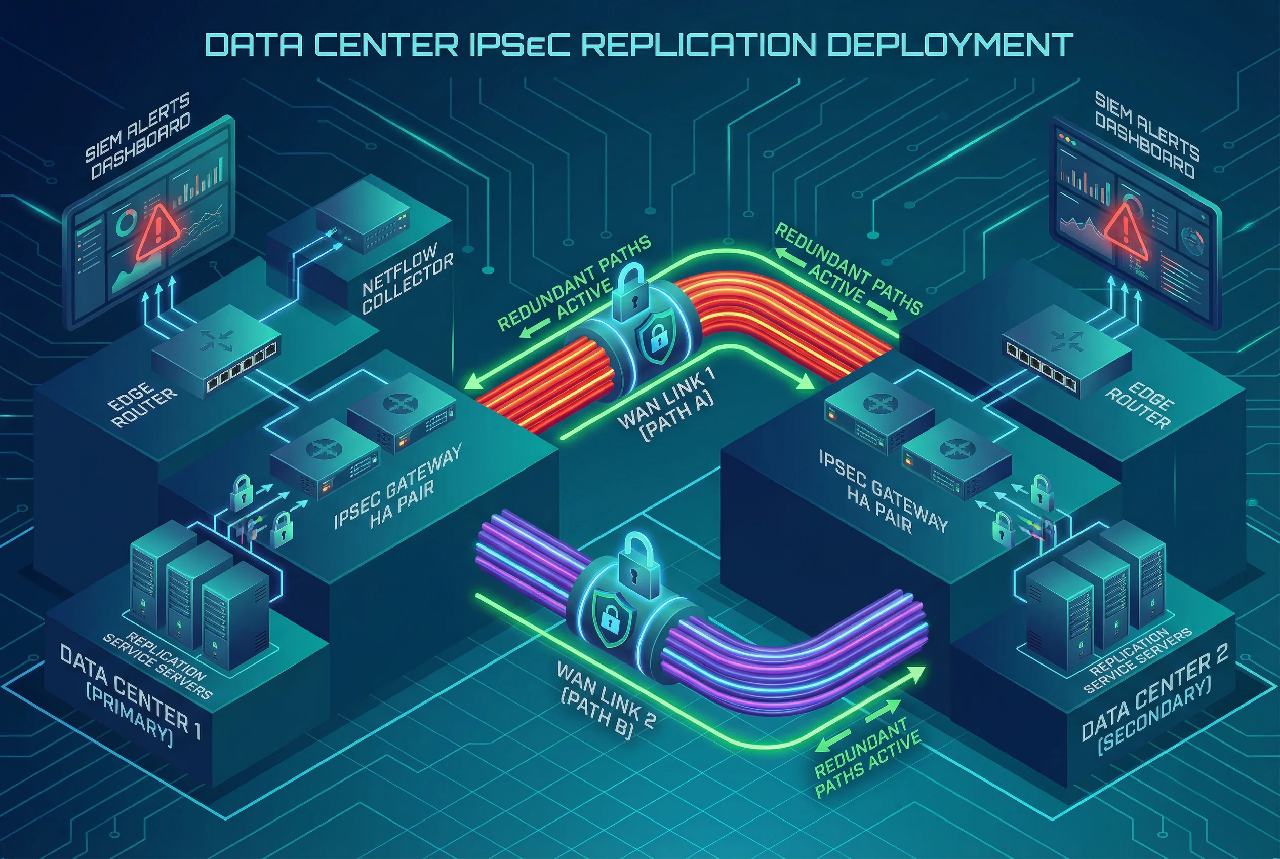 Scenario C: Data Center IPsec Replication