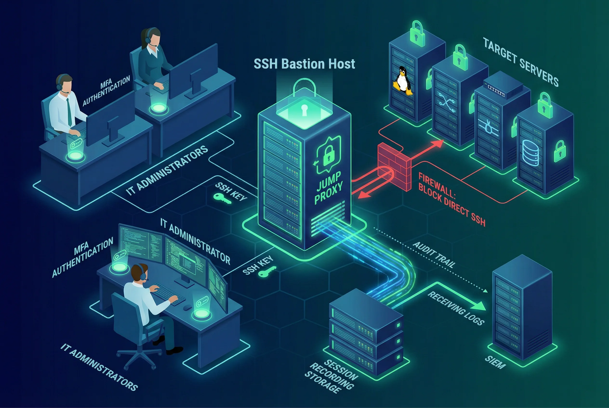 Scenario F: Privileged Admin Access via SSH Bastion