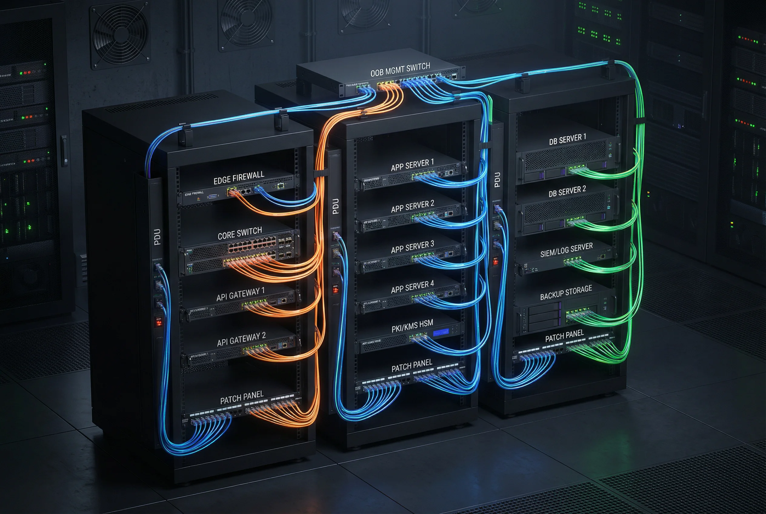 Data Center Equipment Rack Wiring Diagram